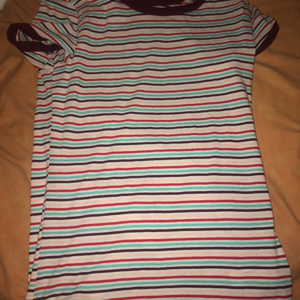 Colorful striped tee